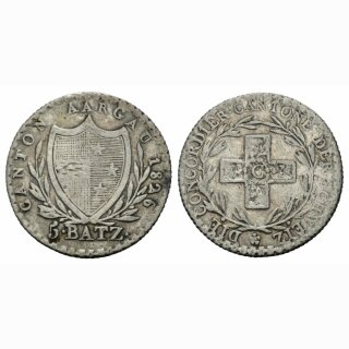 Aargau 5 Batzen 1826