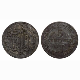 Genf 5 Centimes 1847