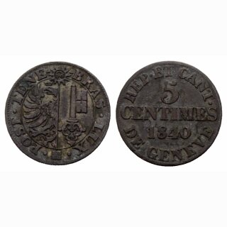 Genf 5 Centimes 1840
