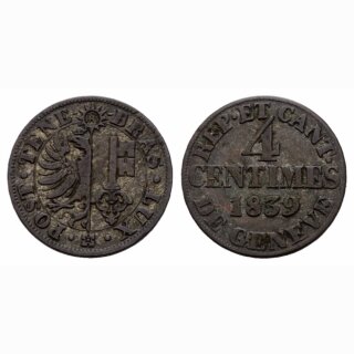 Genf 4 Centimes 1839