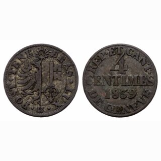 Genf 4 Centimes 1839