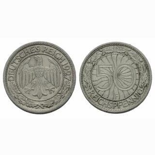 Deutschland  50 Reichspfennig 1927 F
