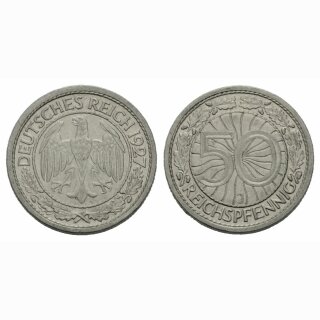 Deutschland  50 Reichspfennig 1927 J