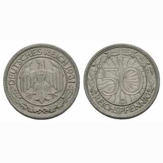 Deutschland  50 Reichspfennig 1931 D
