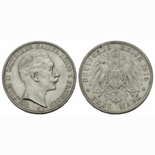 Preussen 3 Mark 1910 A Wilhelm II