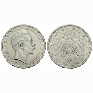 Preussen 3 Mark 1912 A Wilhelm II