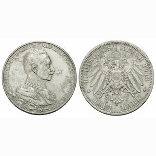 Preussen 3 Mark 1913 A Wilhelm II