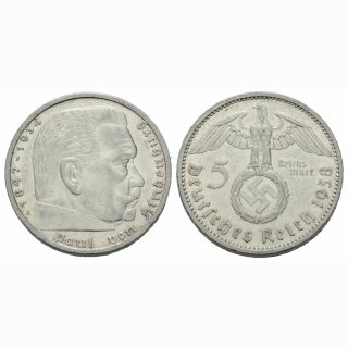 Deutschland  5 Mark 1938 A