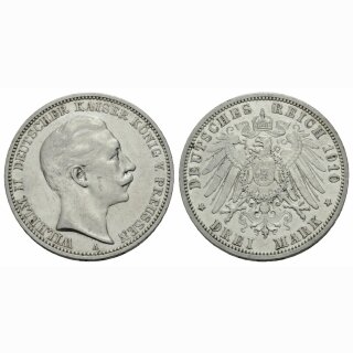 Preussen 3 Mark 1910 A Wilhelm II