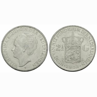 Niederland 2 1/2 Gulden 1932 Wilhelmina