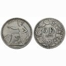 Schweiz 5 Franken 1874 B. Sitzende Helvetia