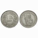 Schweiz 1 Franken 1937 B Stehende Helvetia