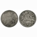 Schweiz 1 Franken 1861 B Sitzende Helvetia