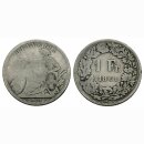 Schweiz 1 Franken 1861 B Sitzende Helvetia