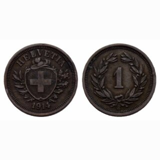 Schweiz 1 Rappen 1914 B