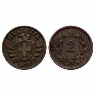 Schweiz 2 Rappen 1927 B