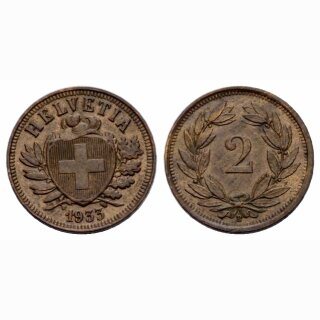Schweiz 2 Rappen 1933 B
