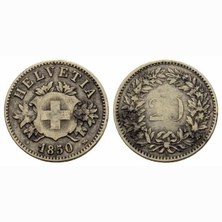 Schweiz 20 Rappen 1850 BB