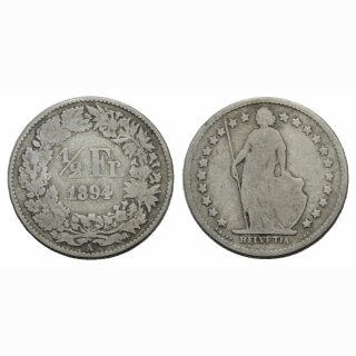 Schweiz 1/2 Franken 1894 B