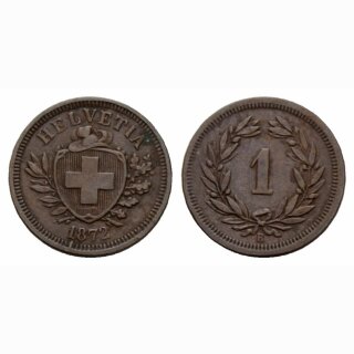 Schweiz 1 Rappen  1872 B