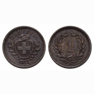 Schweiz 1 Rappen  1913 B