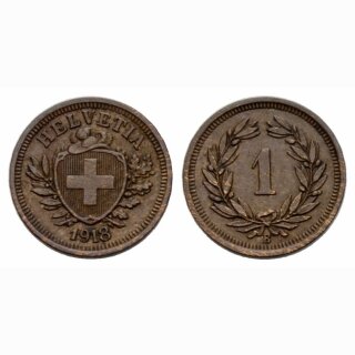 Schweiz 1 Rappen  1918 B