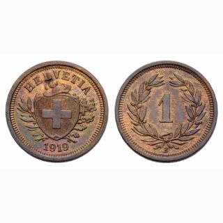 Schweiz 1 Rappen  1919 B