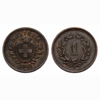 Schweiz 1 Rappen 1940 B
