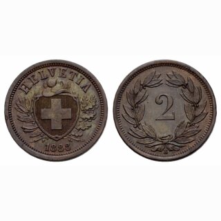Schweiz 2 Rappen 1888 B