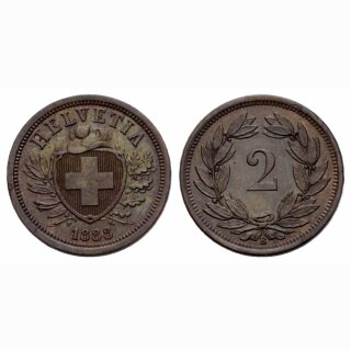 Schweiz 2 Rappen 1888 B