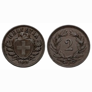 Schweiz 2 Rappen 1915 B