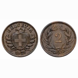 Schweiz 2 Rappen 1929 B