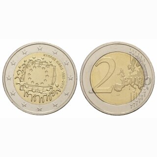 Zypern 2 Euro 2015 30 Jahre Euro Flagge