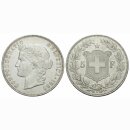 Schweiz 5 Franken  1889 B Frauenkopf