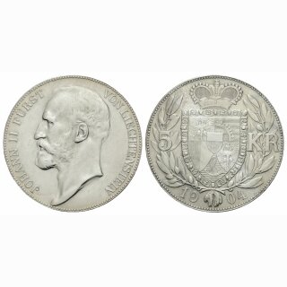 Liechtenstein 5 Kronen 1904 Fürst Johann II