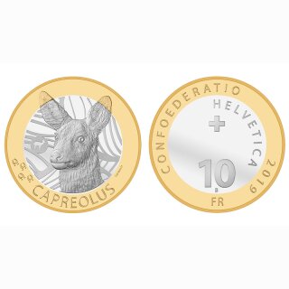 Schweiz 10 Franken 2019 B Reh