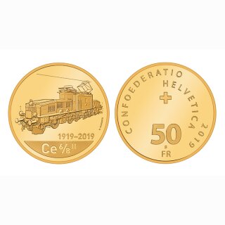 Schweiz 50 Franken 2019 B Lokomotive Krokodil (ME)