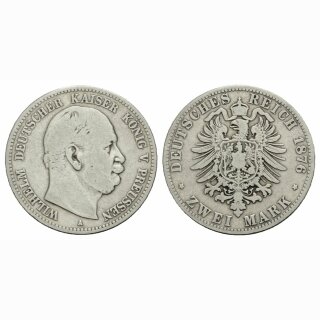 Deutschland Preussen 2 Mark 1876 A