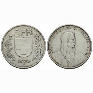 Schweiz 5 Franken 1925 B Tell