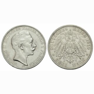 Deutschland  3 Mark 1910 A