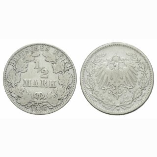 Deutschland 1/2 Mark 1906 D