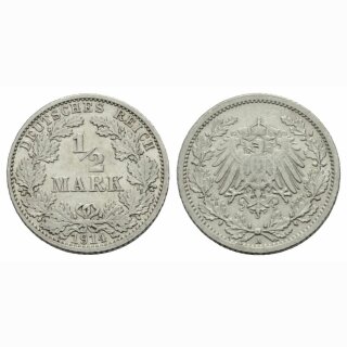 Deutschland  1/2 Mark 1914 A