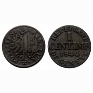 Genf 1 Centimes 1844