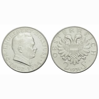Österreich  2 Schilling 1934 Engelbert