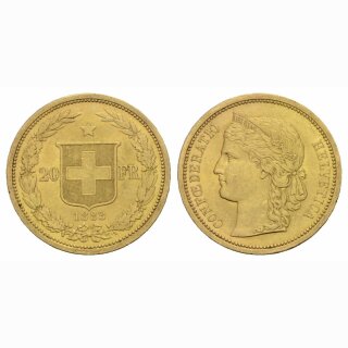 Schweiz 20 Franken 1883 Helvetia