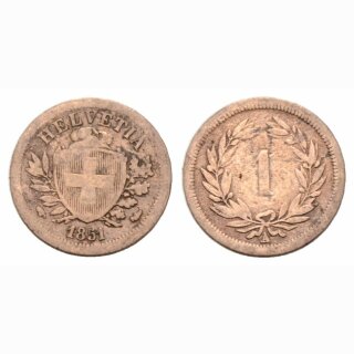 Schweiz 1 Rappen 1851 A