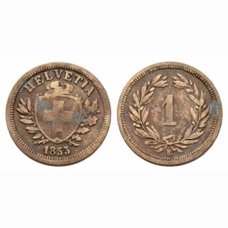 Schweiz 1 Rappen 1853 B