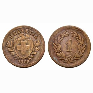 Schweiz 1 Rappen 1868 B