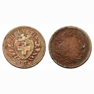 Schweiz 1 Rappen 1872 B