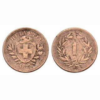 Schweiz 1 Rappen 1872 B